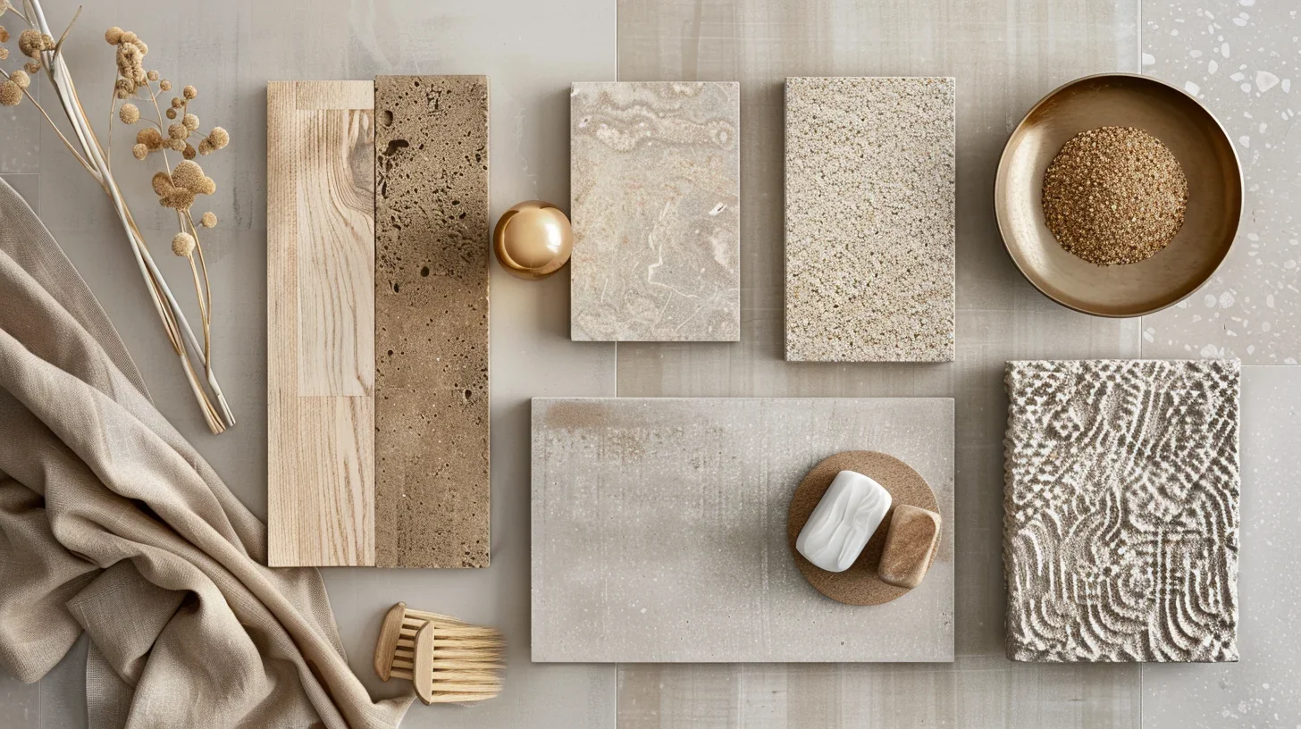 Material selection, timber, stone, concrete, chosen for how they age
